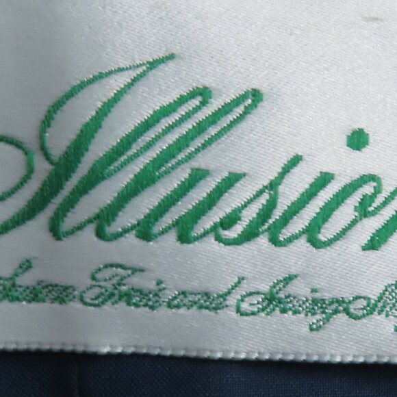 Vintage 80s Navy Blue Velvet Burnout Full Skirt Bow Dance Prom Party Dress XS S - Picture 9 of 12